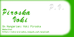 piroska voki business card